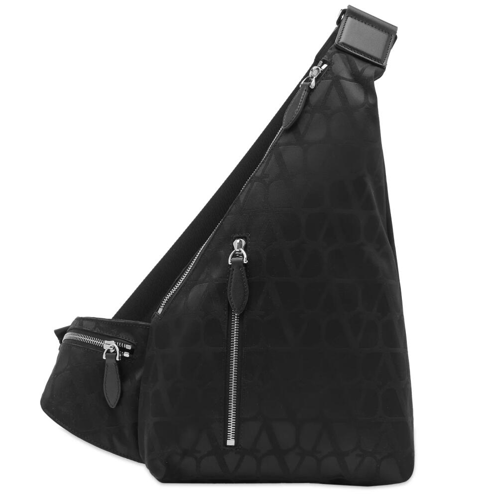 Valentino Men's VLTN Cross Body Bag in Black Cover