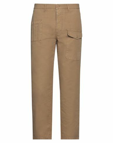 Tela Genova Man Pants Camel Cotton Cover