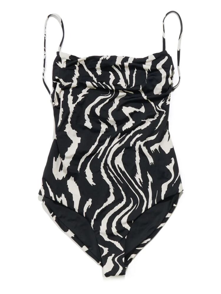 Bimba y Lola Tiger Liquid-print swimsuit - Black Cover