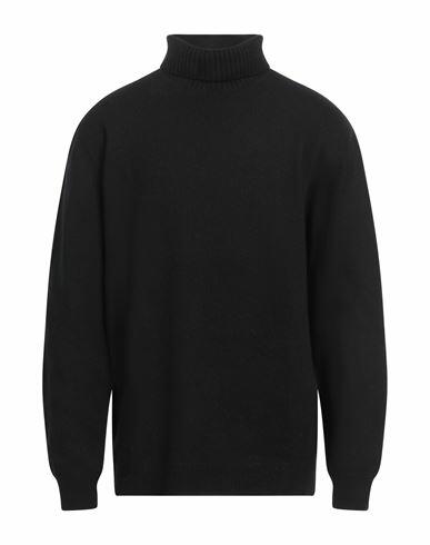 Wool & Co Man Turtleneck Black Wool, Polyamide Cover