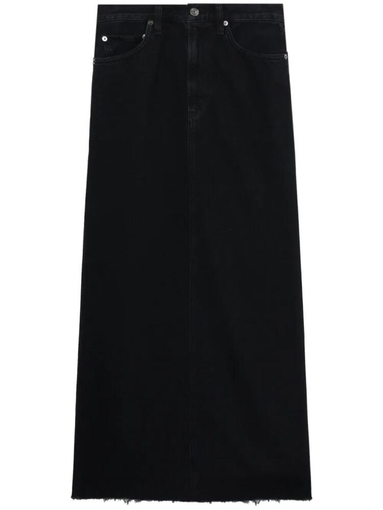 AGOLDE Hilla denim maxi skirt - Black Cover