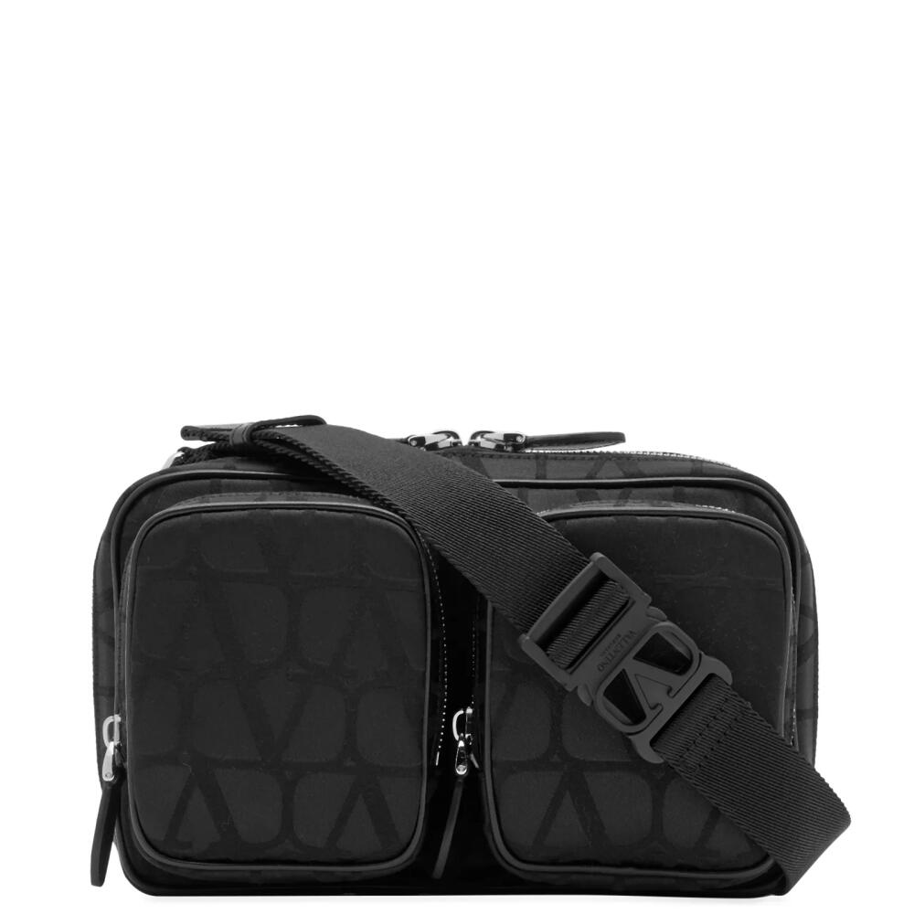 Valentino Men's Nylon Camera Bag in Black Cover