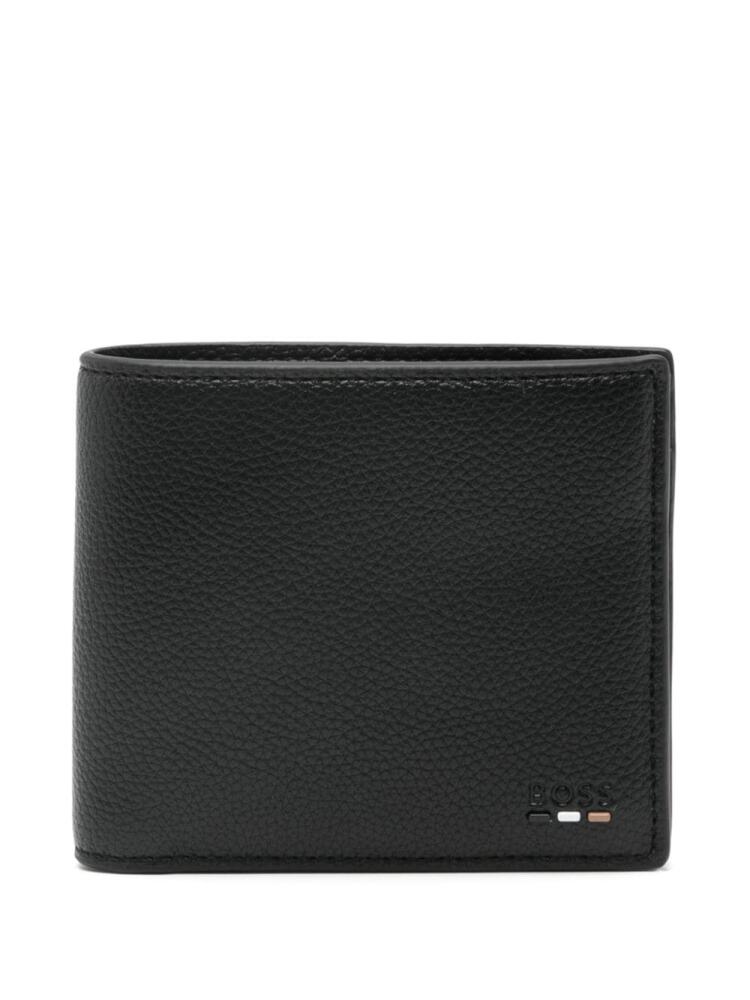 BOSS logo-debossed wallet - Black Cover