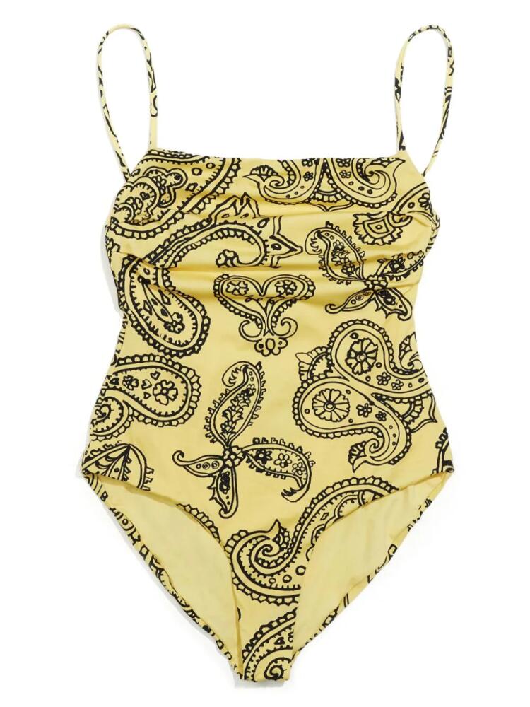 Bimba y Lola paisley-print swimsuit - Yellow Cover