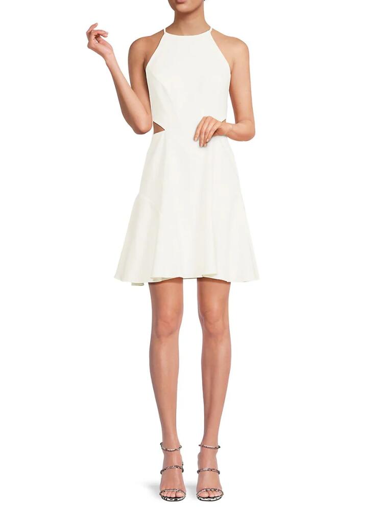 Liv Foster Women's Cutout Halter Mini Dress - Ivory Cover