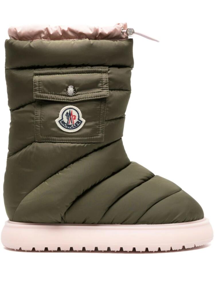 Moncler Gaia Pocket padded snow boots - Green Cover