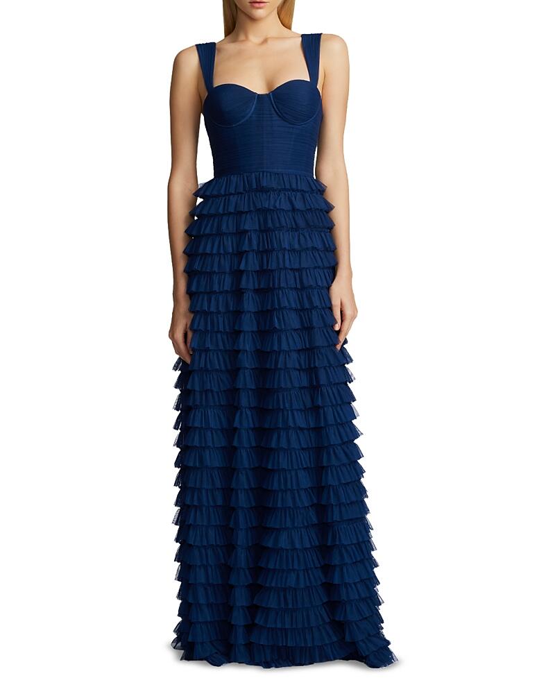 Zac Posen Tiered Ruffled Gown Cover