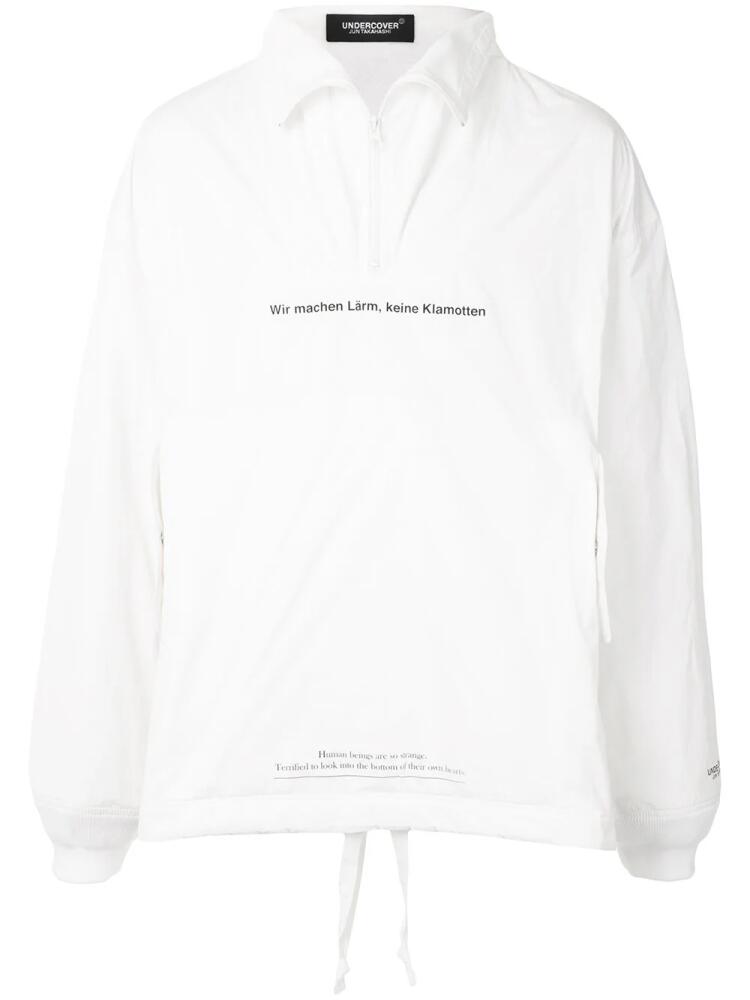 Undercover slogan-print windbreaker - White Cover