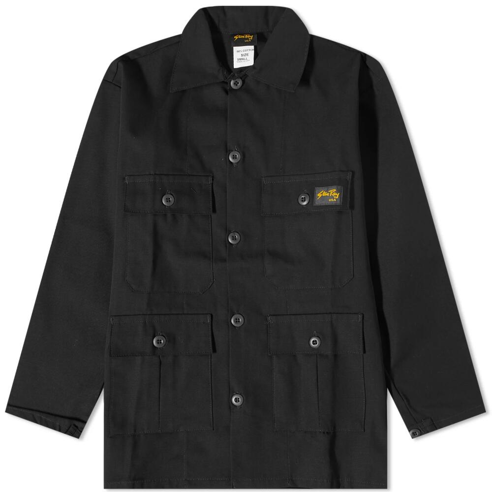 Stan Ray Men's Four Pocket Jacket in Black Ripstop Cover