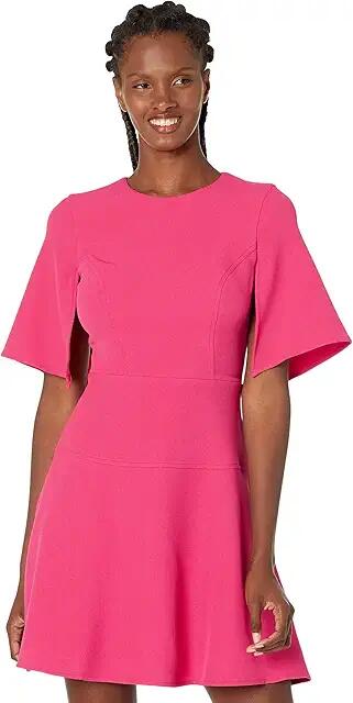 Vince Camuto Split Flutter Sleeve Fit-and-Flare (Pink) Women's Clothing Cover