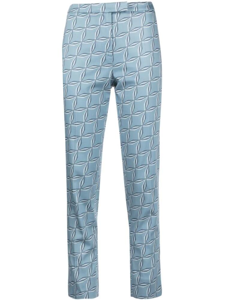 Eleventy slim-cut printed trousers - Blue Cover