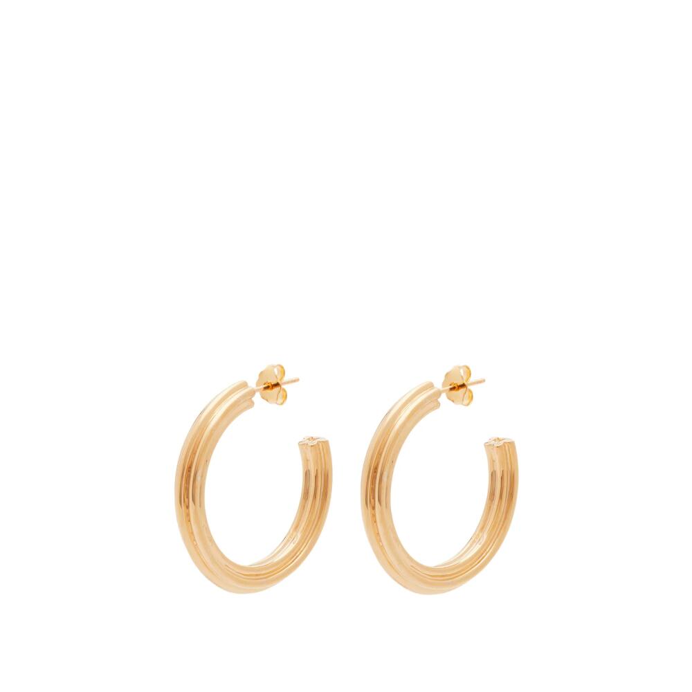 Missoma Women's Ridge Large Hoop Earrings in Gold Cover