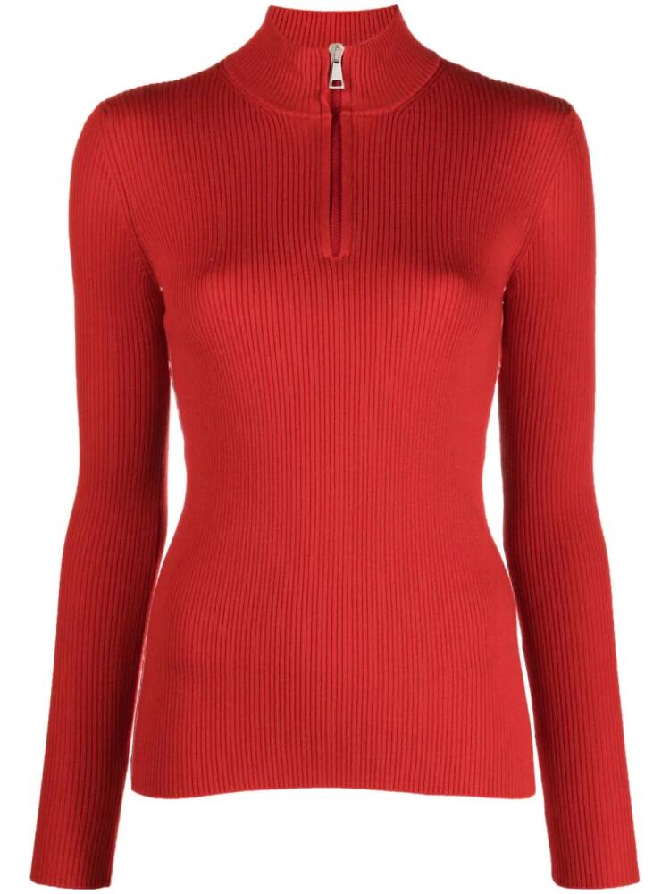 Moncler logo-jacquard wool jumper - Red Cover