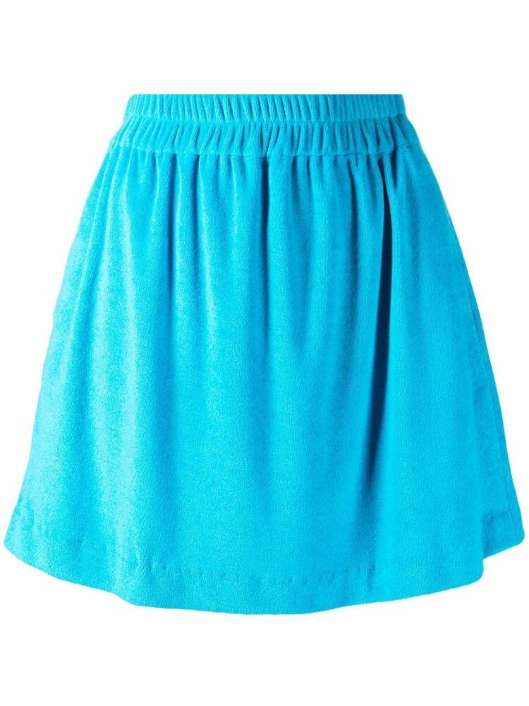 Bambah towelling-effect mini skirt - Blue Cover