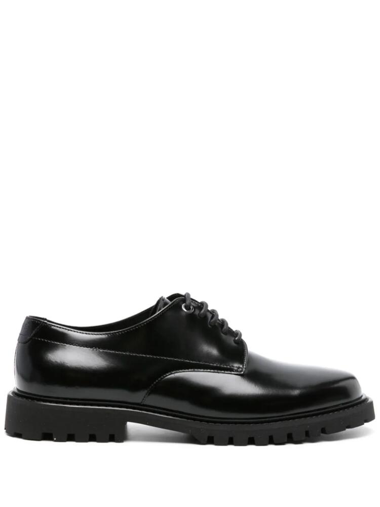 BOSS ridged leather Derby shoes - Black Cover