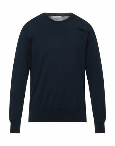 Grey Daniele Alessandrini Man Sweater Midnight blue Cotton Cover