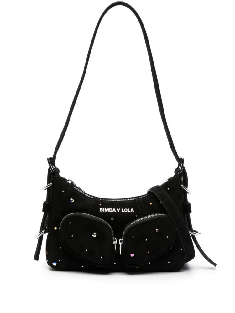 Bimba y Lola XS Swarovski-crystal shoulder bag - Black Cover