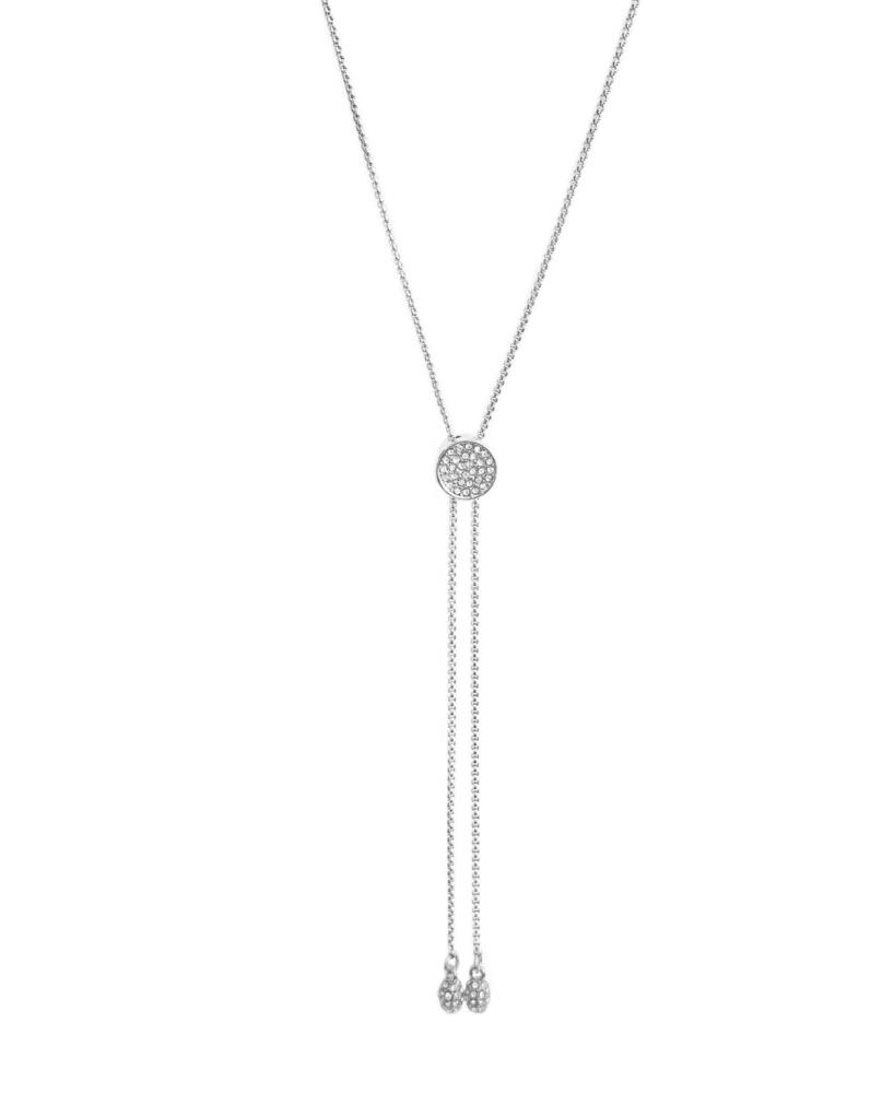 Vince Camuto Silver-Tone Pave Slider Bolo Necklace - Silver-Tone Cover