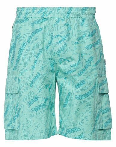 Octopus Man Shorts & Bermuda Shorts Turquoise Cotton Cover