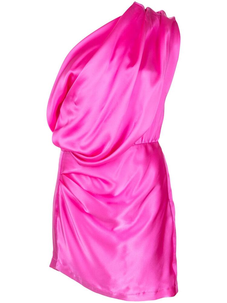 Michelle Mason satin symmetric mini dress - Pink Cover