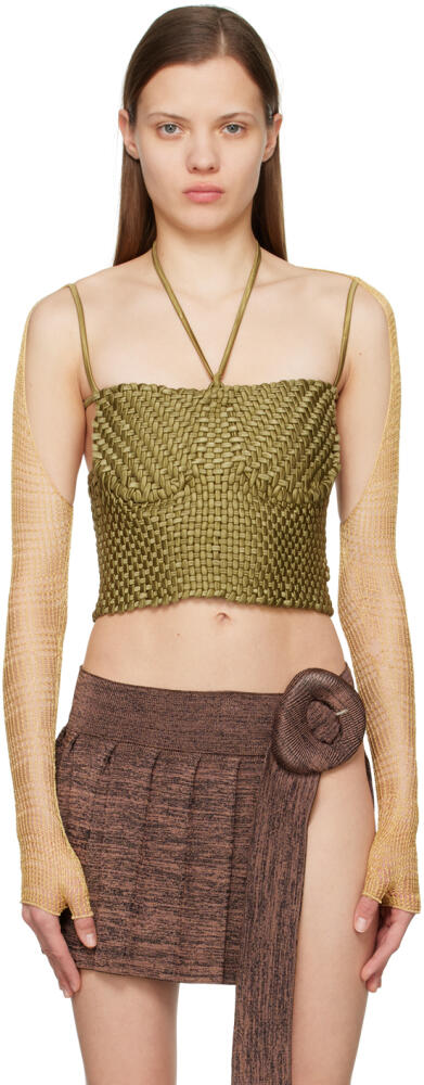 Isa Boulder SSENSE Exclusive Green Heartweave Tank Top Cover