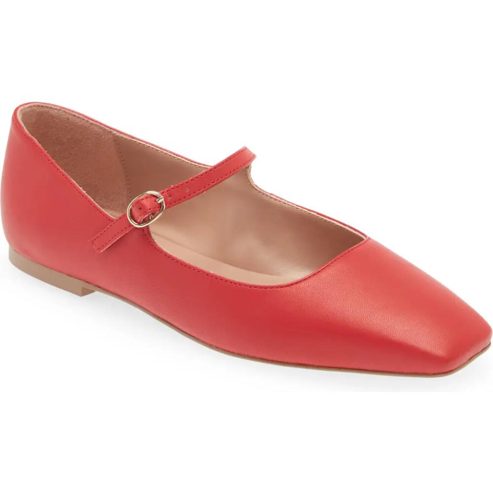 Nordstrom Mary Jane Flat in Red Cover