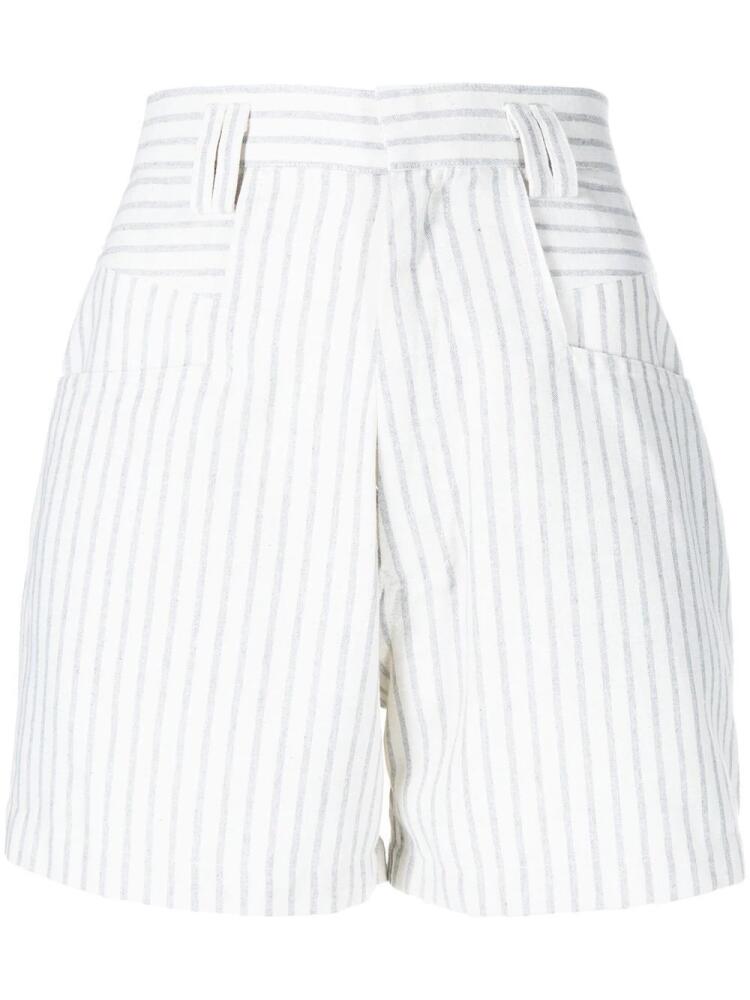 Bambah high-waist pinstripe shorts - Blue Cover