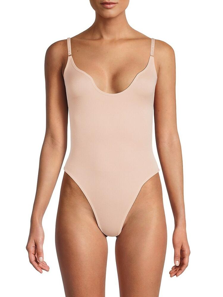 BCBGMAXAZRIA Women's Solid Shaping Bodysuit - Beige Cover