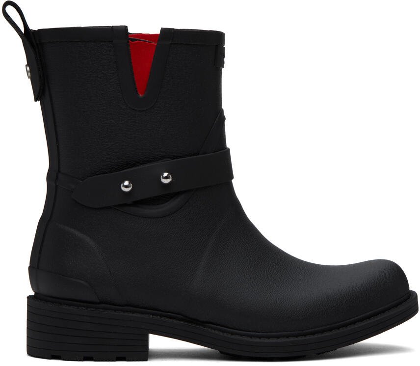 rag & bone Black Moto Rain Boots Cover