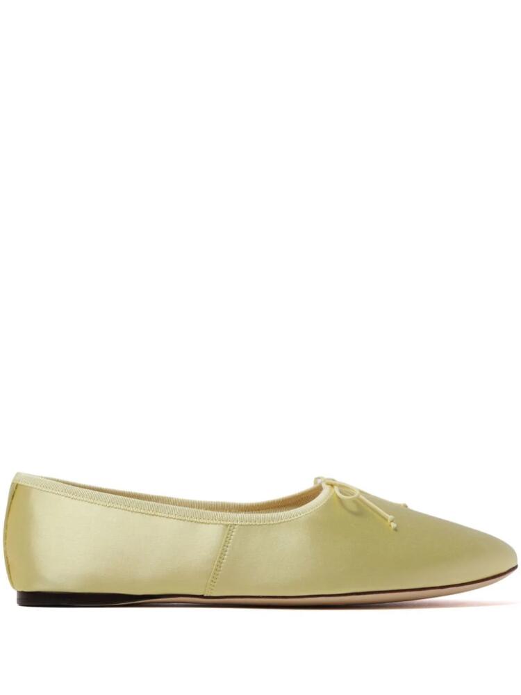 Loeffler Randall Landon satin ballerina shoes - Green Cover