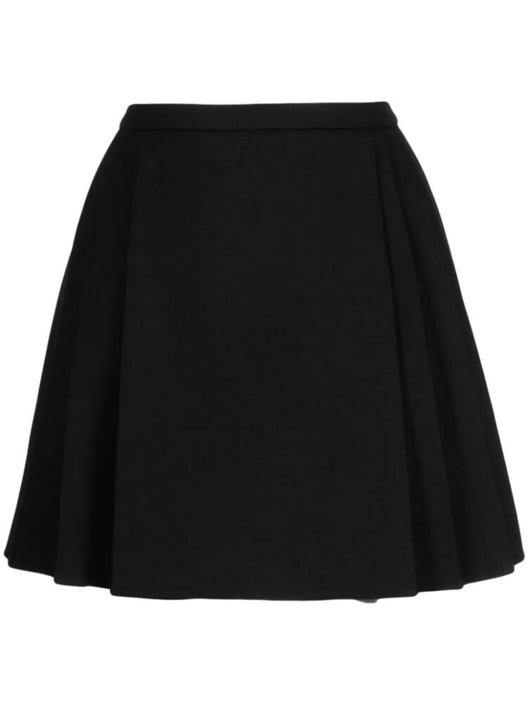 Dice Kayek pleated knitted high-waisted skirt - Black Cover