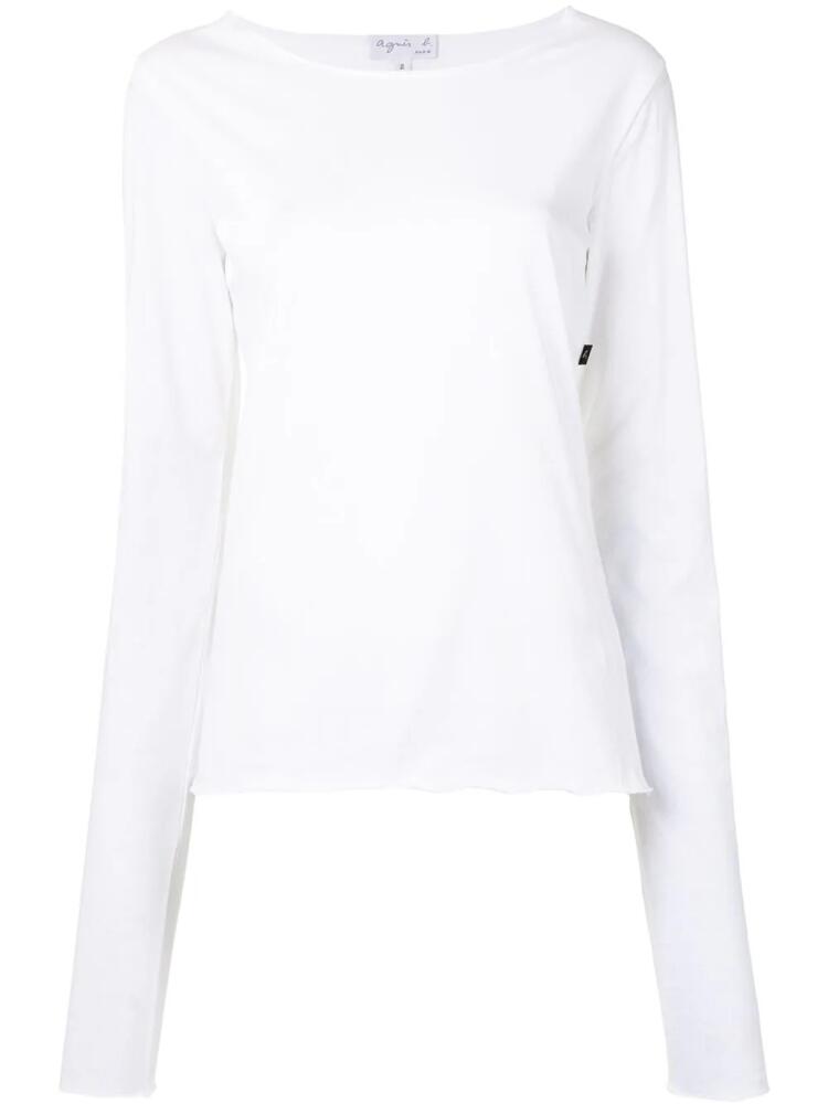 agnès b. Ultra long-sleeved T-shirt - White Cover