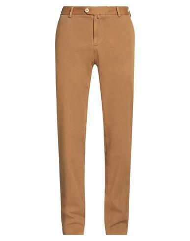 Isaia Man Pants Camel Cotton, Elastane Cover