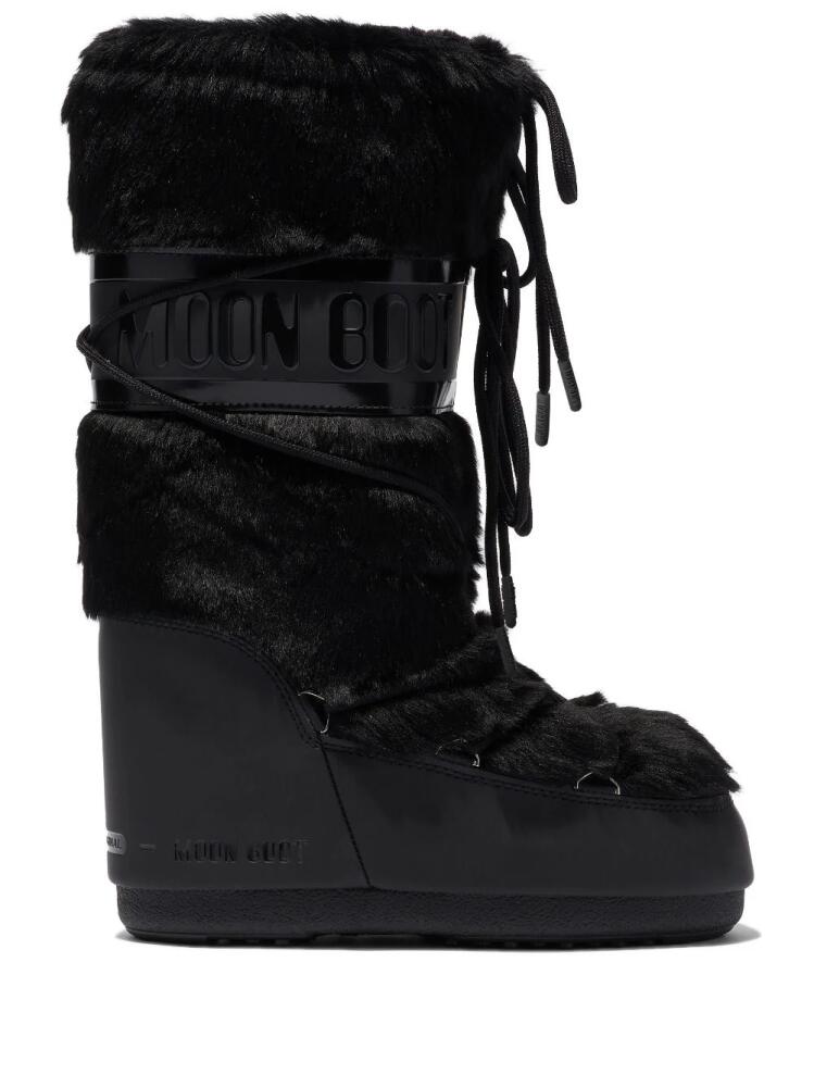 Moon Boot Icon faux-fur snow boots - Black Cover