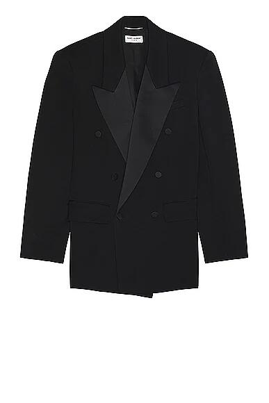 Saint Laurent Veste Sue Basculee in Black Cover