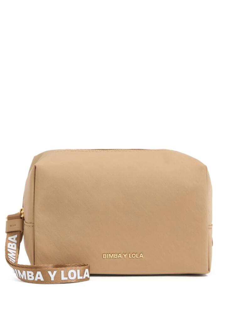 Bimba y Lola logo-lettering makeup bag - Neutrals Cover