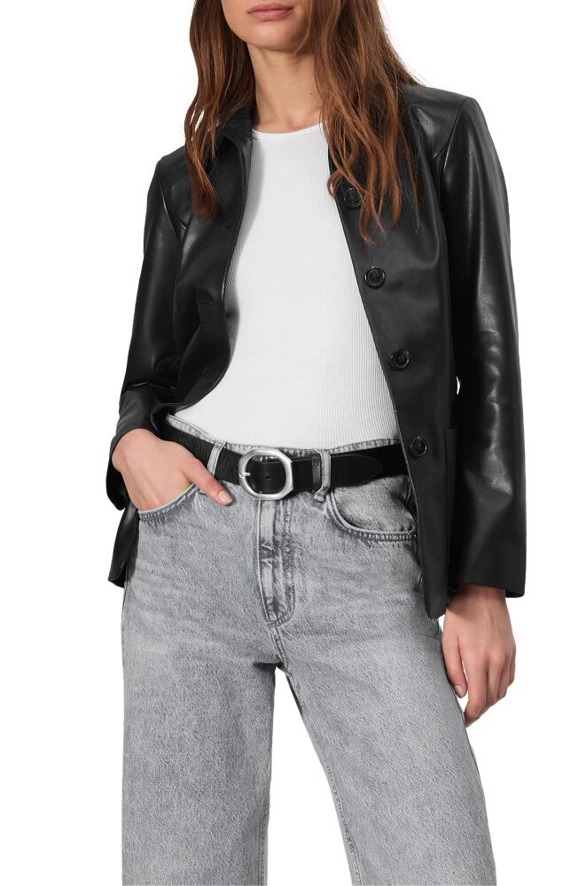 rag & bone Drew Faux Leather Blazer in Black Cover