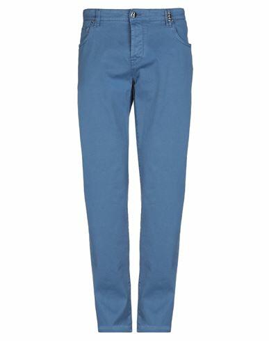 Tramarossa Man Pants Slate blue Cotton, Elastane Cover