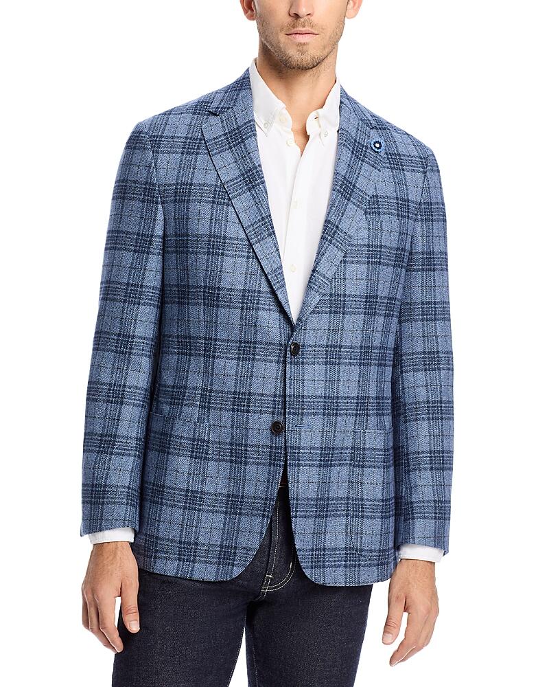 Hart Schaffner Marx New York Wool & Cashmere Plaid Regular Fit Sport Coat Cover