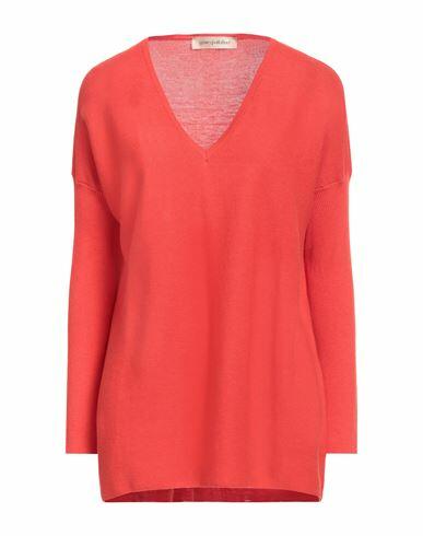 Gentryportofino Woman Sweater Tomato red Cotton, Cashmere Cover