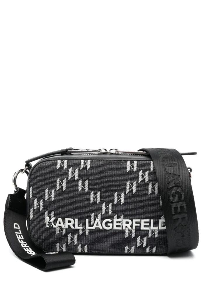 Karl Lagerfeld logo-plaque camera bag - Grey Cover