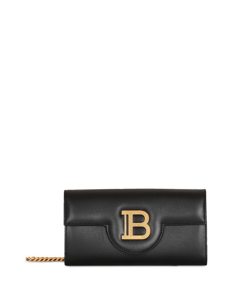 Balmain B Buzz Leather Wallet on a Chain Small Crossbody Cover