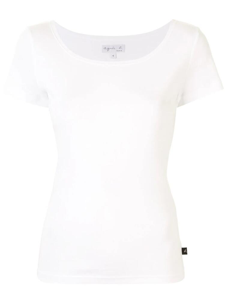 agnès b. Le Chic scoop neck T-shirt - White Cover