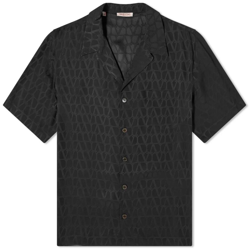 Valentino Men's Icon Silk Vacation Shirt in Black Cover