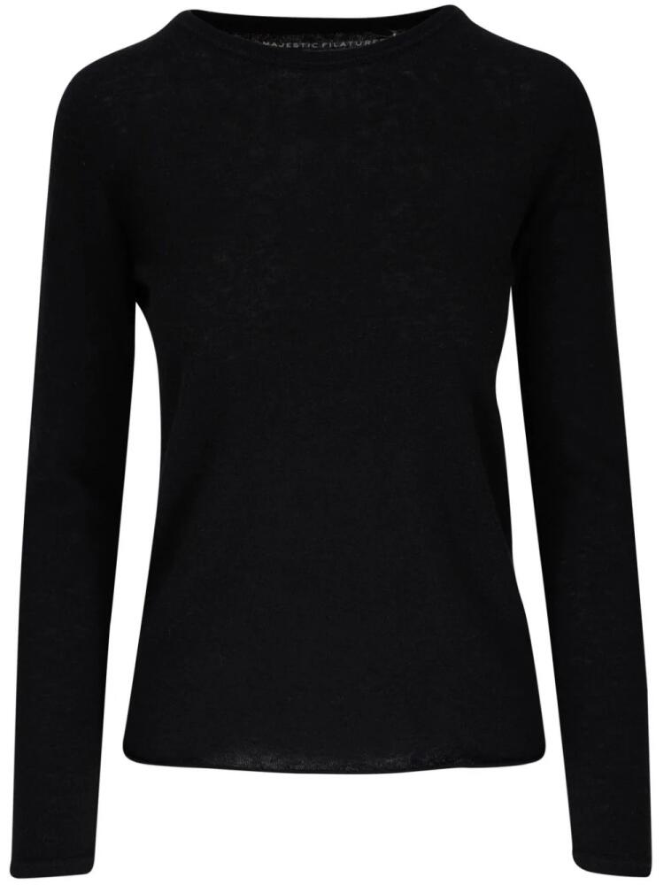 Majestic Filatures round-neck cashmere jumper - Black Cover