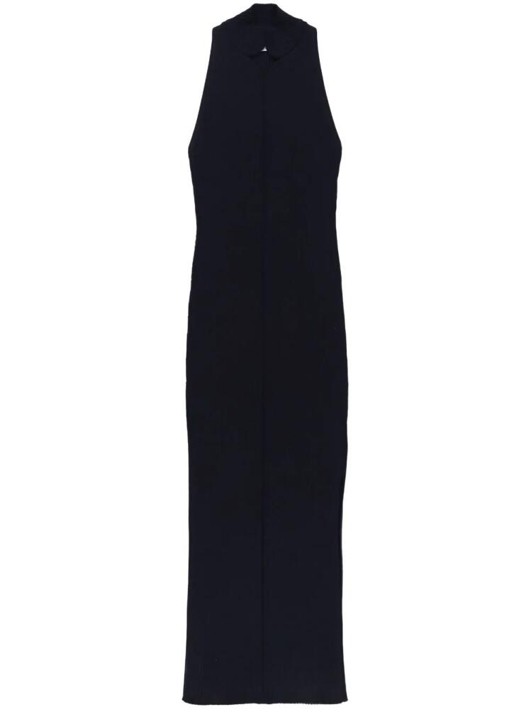 Courrèges cut-out ribbed midi dress - Blue Cover