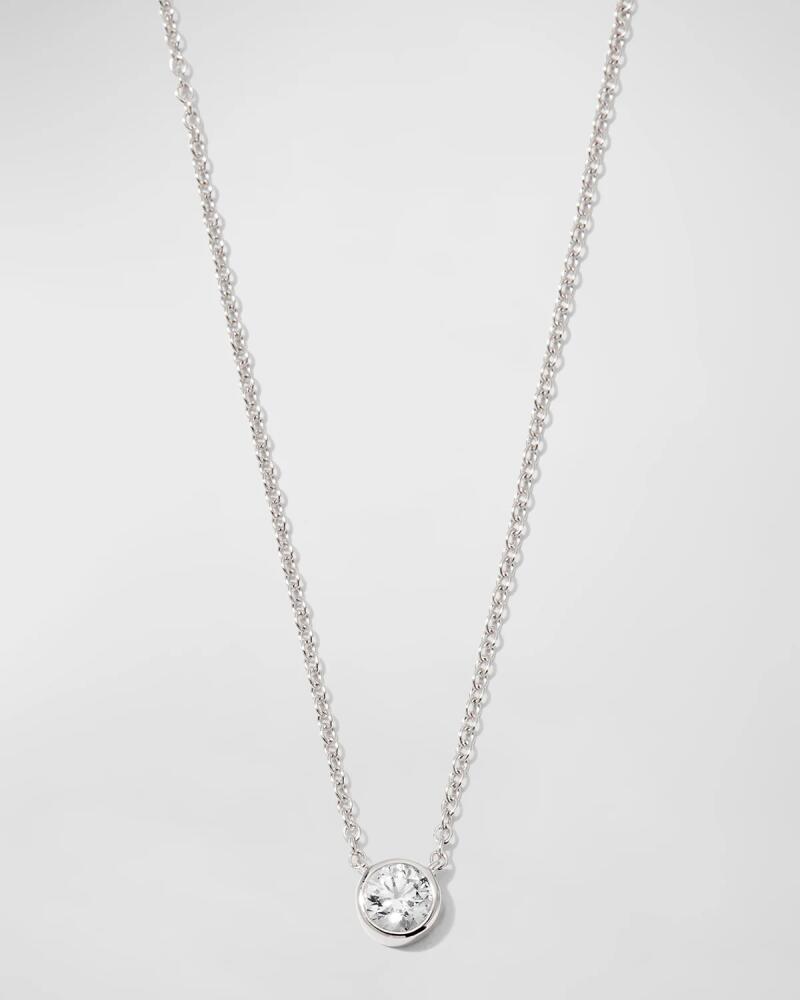 Memoire White Gold Solo Bezel Diamond Necklace, 18"L, 0.28-0.33tcw Cover