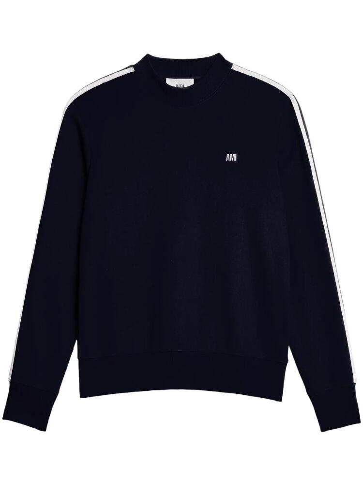 AMI Paris logo-embroidered sweatshirt - Blue Cover