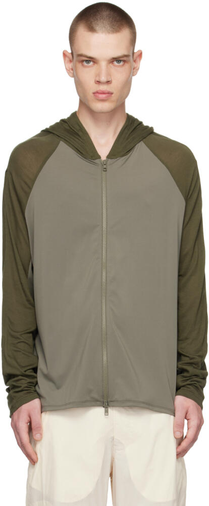 POST ARCHIVE FACTION (PAF) Khaki 5.0+ Right Hoodie Cover