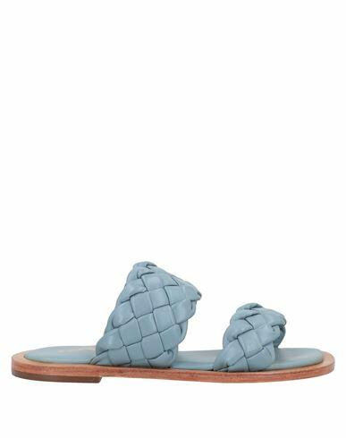 Coral Blue Woman Sandals Sky blue Soft Leather Cover